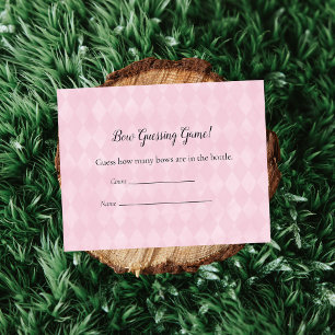 Tan Bunny Rabbit Guessing Count Baby Shower Game Enclosure Card