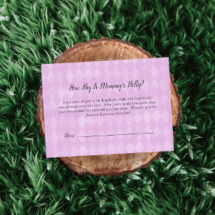 Tan Bunny Rabbit Mommy's Belly Size Shower Game Enclosure Card