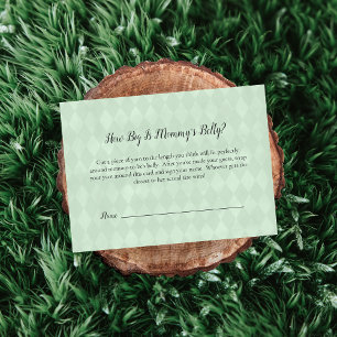 Tan Bunny Rabbit Mommy's Belly Size Shower Game Enclosure Card