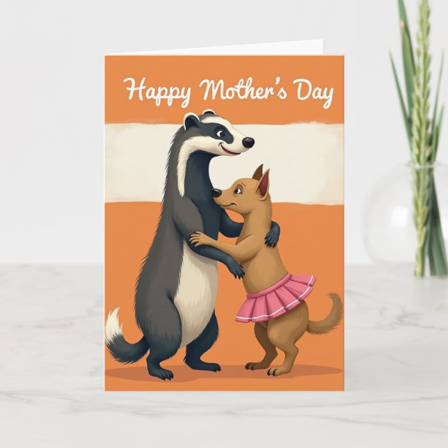 Tan Canine Mothers Day Love Card (Front)