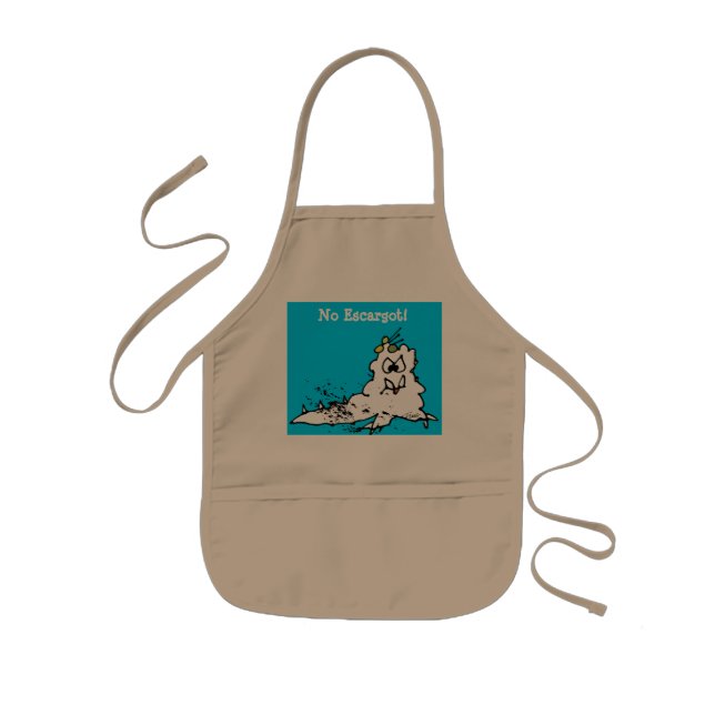 Tan Cartoon Monster Chefs Apron Kids (Front)