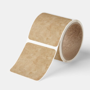 Tan Chamois Leather Print Square Sticker