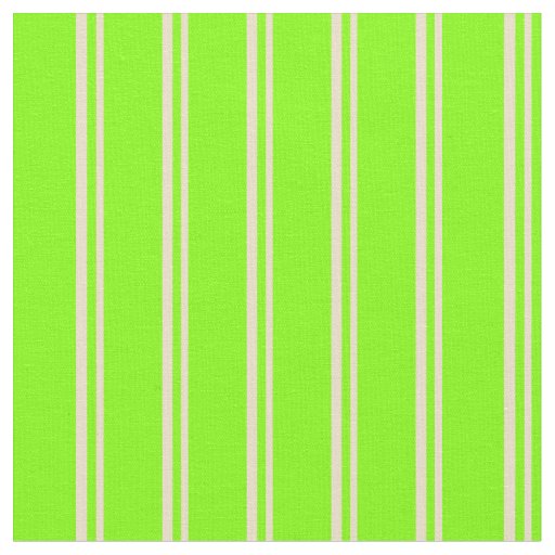Tan & Chartreuse Colored Stripes Fabric