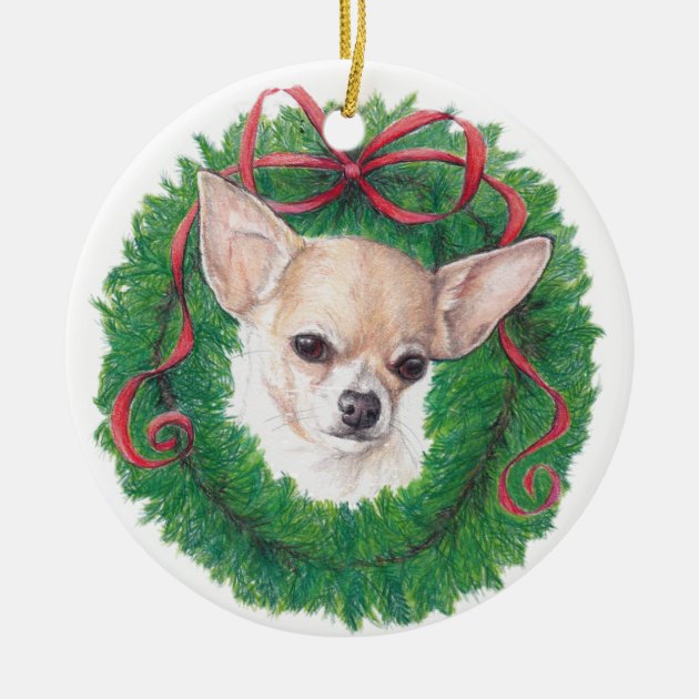 Chihuahua Tan White Dog Candy Cane Christmas Tree Ornament Chihuahua Collectibles Roomburgh Nl