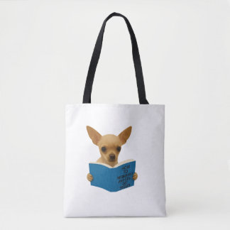 Tan Chihuahua how to Misbehave  Tote Bag