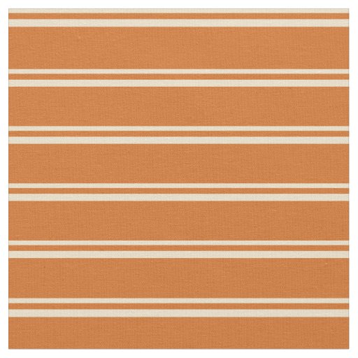 Tan & Chocolate Colored Pattern of Stripes Fabric