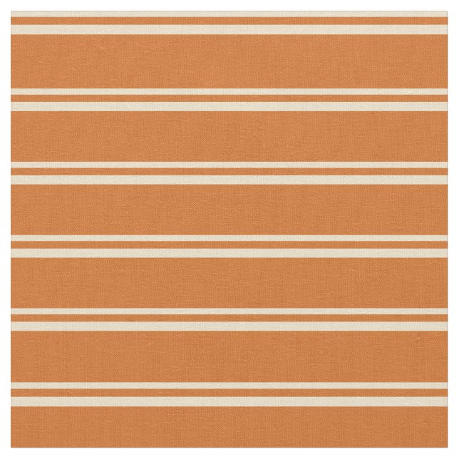 Tan & Chocolate Colored Pattern of Stripes Fabric (Close Up)