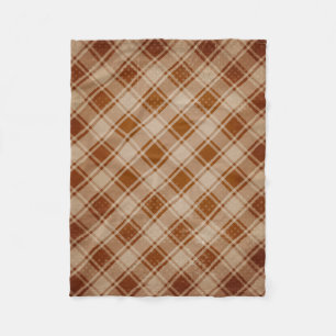 Tan, Clay, Rust Rustic Fleece Blanket