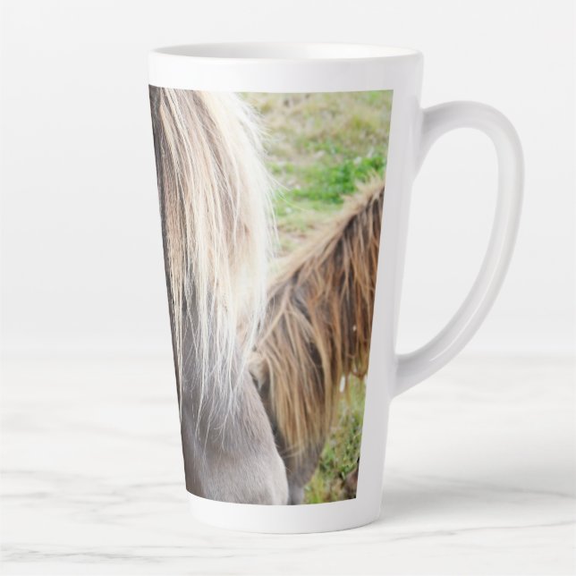 Tan Colored Shetland Pony, Latte Mug (Right)