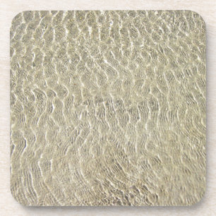 Tan Crocodile Leather Pattern Beverage Coaster