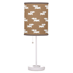 Tan Dachshund Gender Neutral Nursery Lamp Light