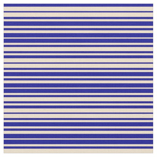 Tan & Dark Blue Striped/Lined Pattern Fabric