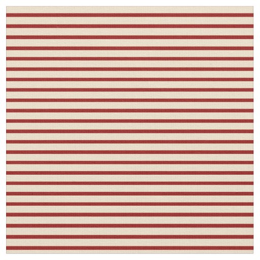 Tan & Dark Red Lines Fabric