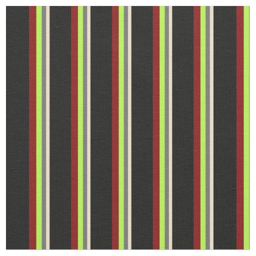 Tan, Dim Gray, Light Green, Maroon, and Black Fabric