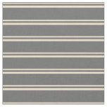[ Thumbnail: Tan & Dim Grey Colored Striped Pattern Fabric ]