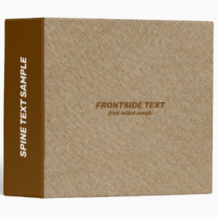 Tan faux linen background 3 ring binder