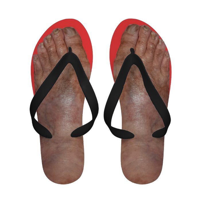 Tan Feet Flip Flops