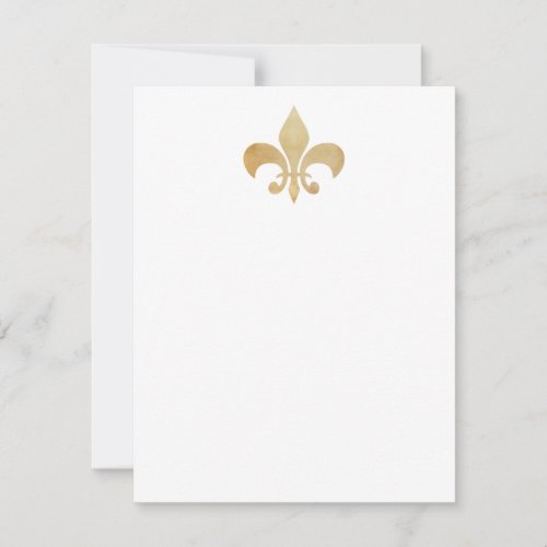 Fleur de Lis Flat Note Cards Custom Invite