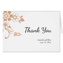 Tan Floral Swirl