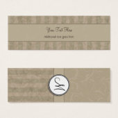 Tan Floral Wisps & Stripes with Monogram (Front & Back)