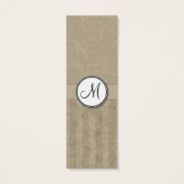 Tan Floral Wisps & Stripes with Monogram (Back)