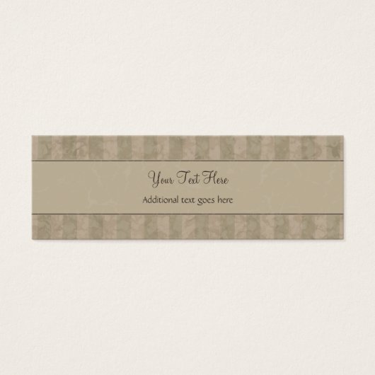 Tan Floral Wisps & Stripes with Monogram (Front)