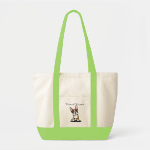 Tan Frenchie French Kissed Tote Bag