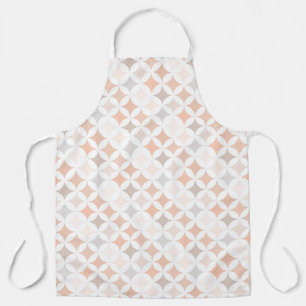 Tan Geometric Diamond Circles Apron