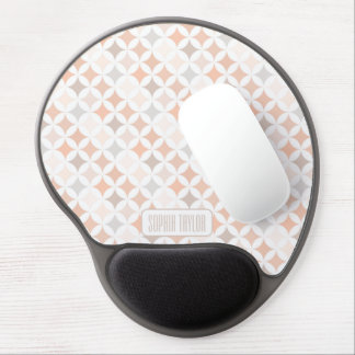 Tan Geometric Diamond Circles  Gel Mouse Pad