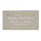 Tan & Gold Custom Wedding Mini Wine Labels