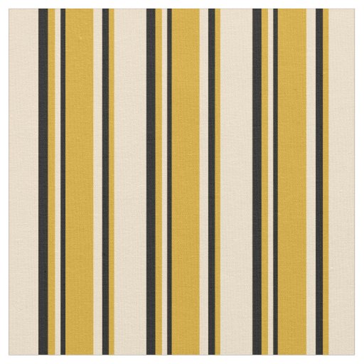 Tan, Goldenrod, and Black Lines/Stripes Pattern Fabric
