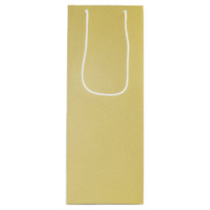 Tan Grainy Texture Look Wine Gift Bag