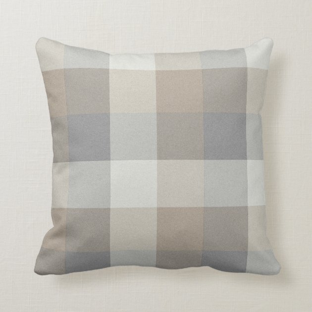 gray plaid pillow