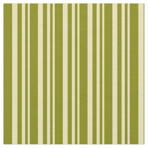 Tan & Green Colored Lines Fabric
