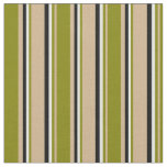[ Thumbnail: Tan, Green, Light Cyan, and Black Pattern Fabric ]