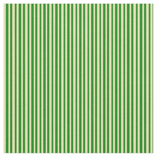 Tan & Green Lined Pattern Fabric