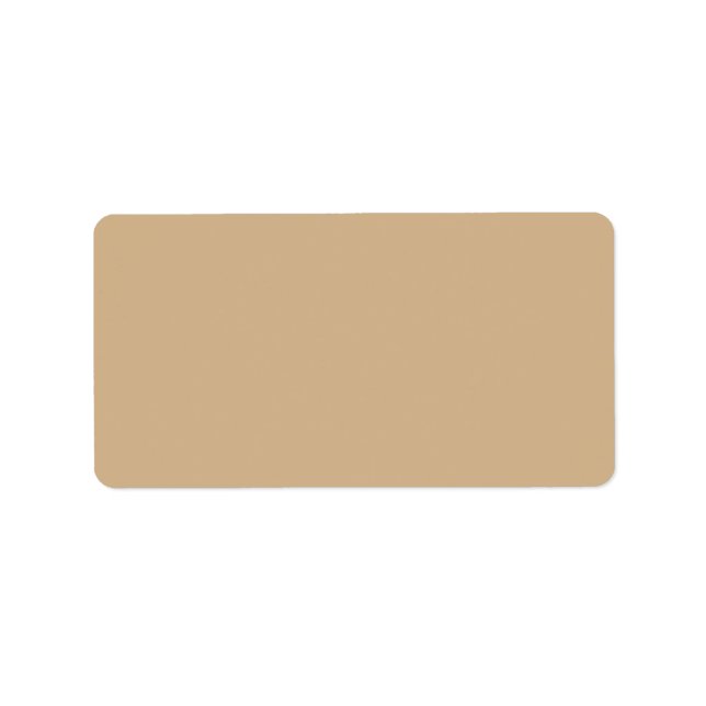 Tan labels,  plain solid color blank label (Front)