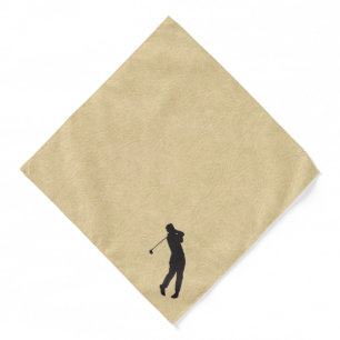 Tan Leather Golf Design Bandana