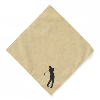 Tan Leather Golf Design Bandana