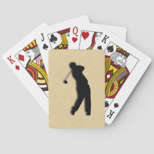 Tan Leather Golf Poker Cards