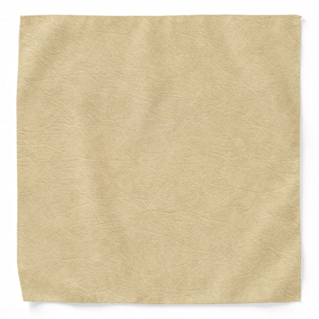 Tan Leather Look Bandana (Front)