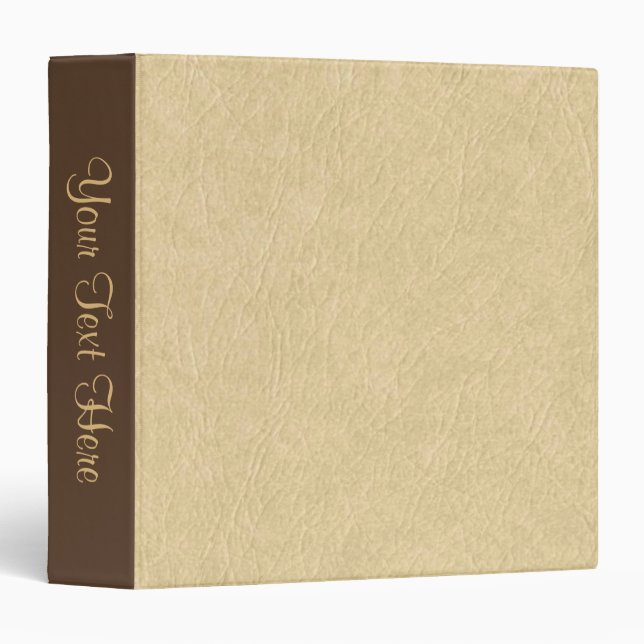 Tan Leather Look Binder (Front/Spine)