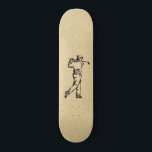 Tan Leather Look Golf Design Skateboard<br><div class="desc">Tan leather look design</div>