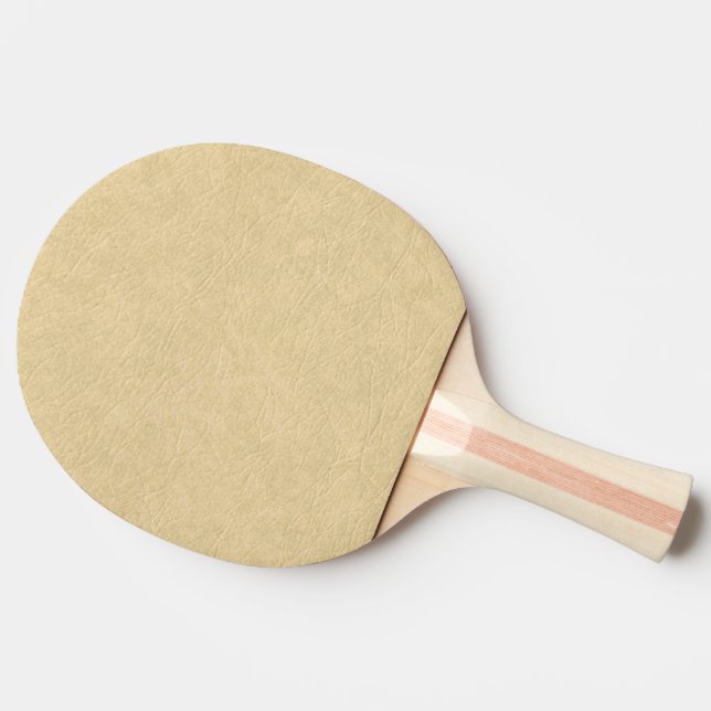 Tan Leather Look Ping-Pong Paddle (Side)