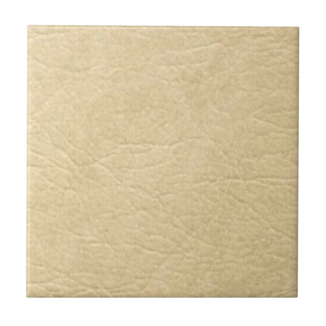 Tan Leather Look Tile (Front)