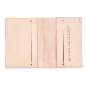 Tan Leather Slim Wallet (Open)