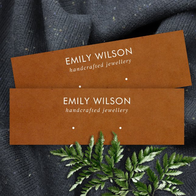 TAN LEATHER TEXTURE STUD EARRING DISPLAY CARD (Creator Uploaded)