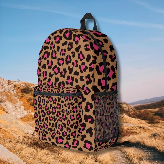 Tan Leopard Pattern   Printed Backpack (Creator Uploaded)
