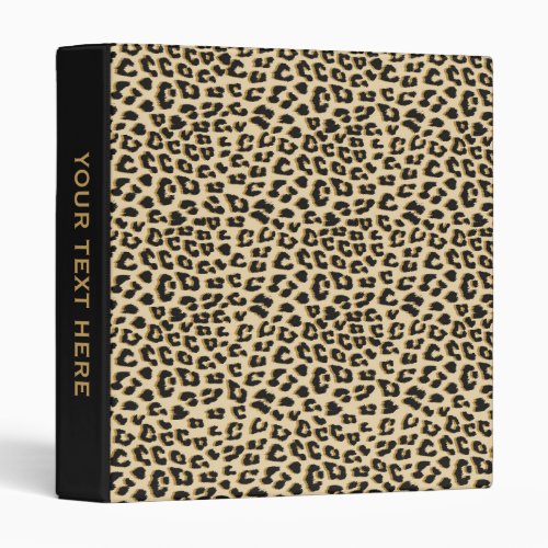 Tan Leopard Print  3 Ring Binder