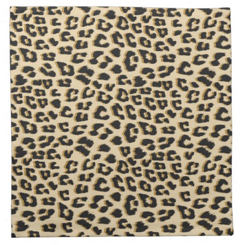 Tan Leopard Print  Cloth Napkin